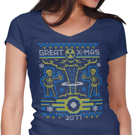 2077 Xmas - Women's V-Neck