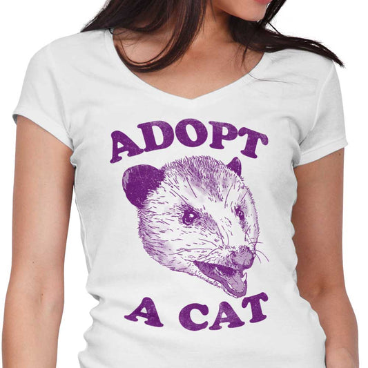 Adopt a Cat - Women's V-Neck