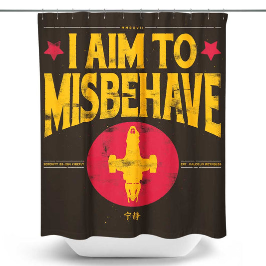 Aim to Misbehave - Shower Curtain