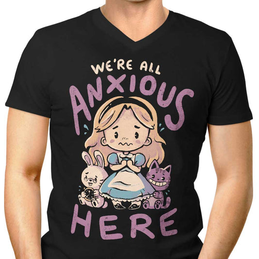 All Anxious Here - Men's V-Neck