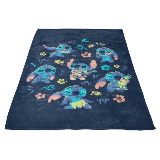 An Alien's Day - Fleece Blanket