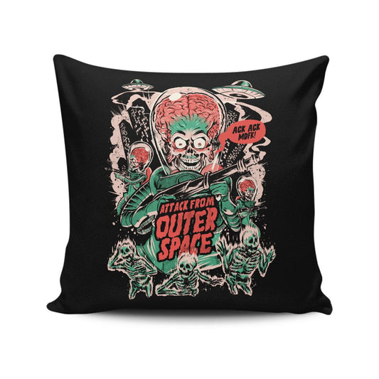 Attack From Outer Space - Throw Pillow