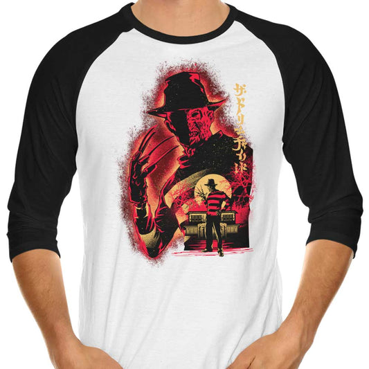 Attack on Elm St. - 3/4 Sleeve Raglan T-Shirt