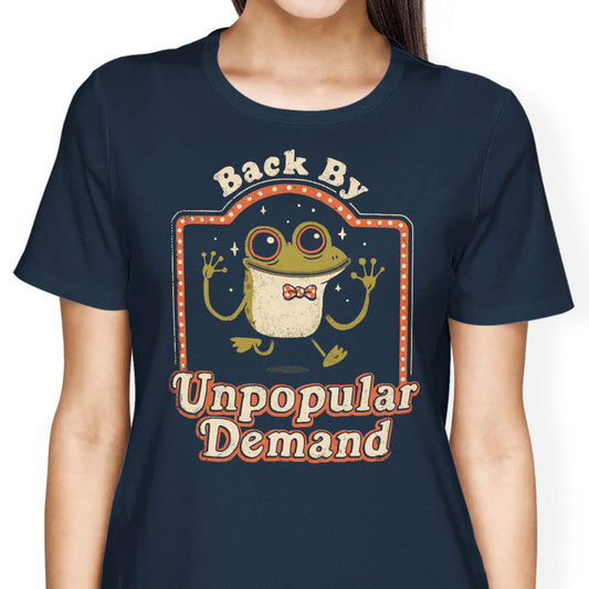 Back by Unpopular Demand - Women's Apparel