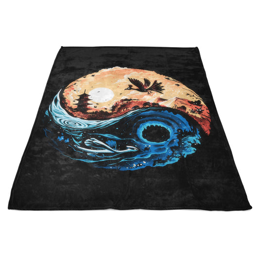 Balancing the Sea and Sky - Fleece Blanket