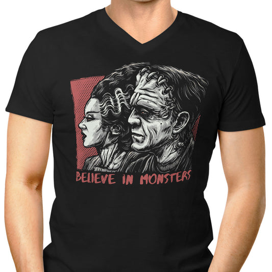 Believe in Monsters - Men's V-Neck
