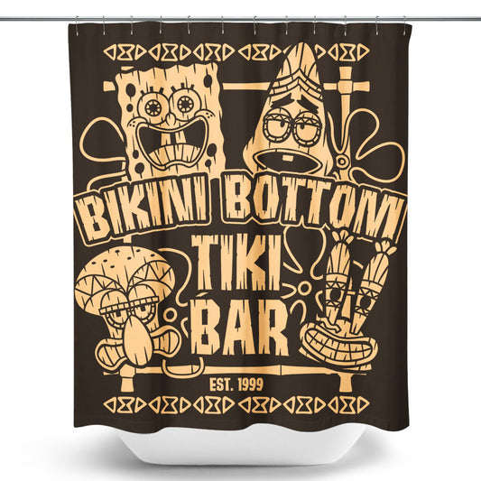Bikini Bottom Tiki Bar - Shower Curtain