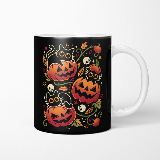 Black Cats Pumpkin Party - Mug