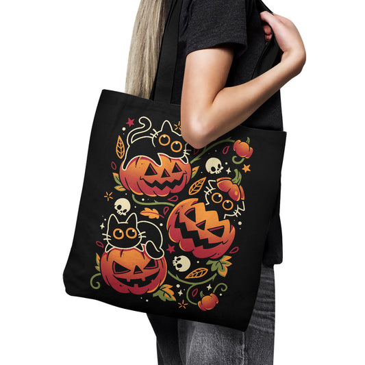 Black Cats Pumpkin Party - Tote Bag