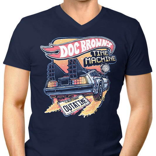 Blazing Time Machine - Men's V-Neck