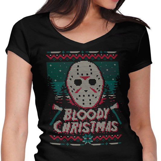 Bloody Ugly Christmas - Women's V-Neck