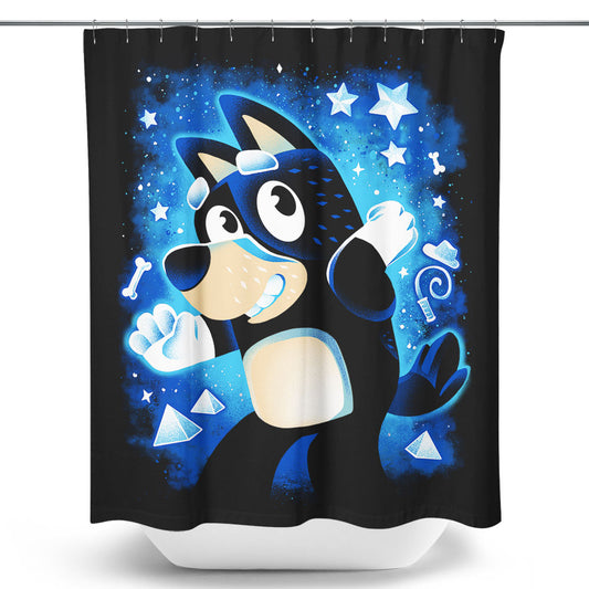 Blue Dog Dad - Shower Curtain