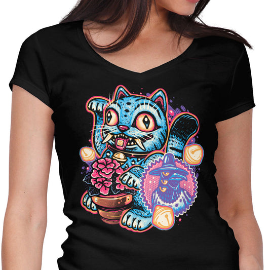 Blue Tiger of Prosperity - Women's V-Neck