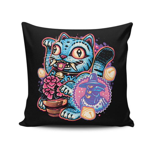 Blue Tiger of Prosperity - Throw Pillow