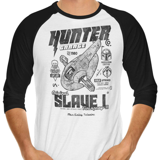 Bounty Hunter Garage - 3/4 Sleeve Raglan T-Shirt