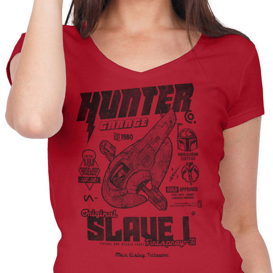 Bounty Hunter Garage - Women's V-Neck