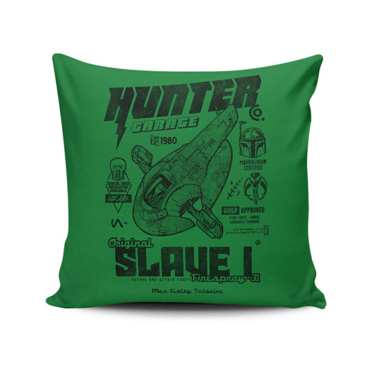 Bounty Hunter Garage - Throw Pillow
