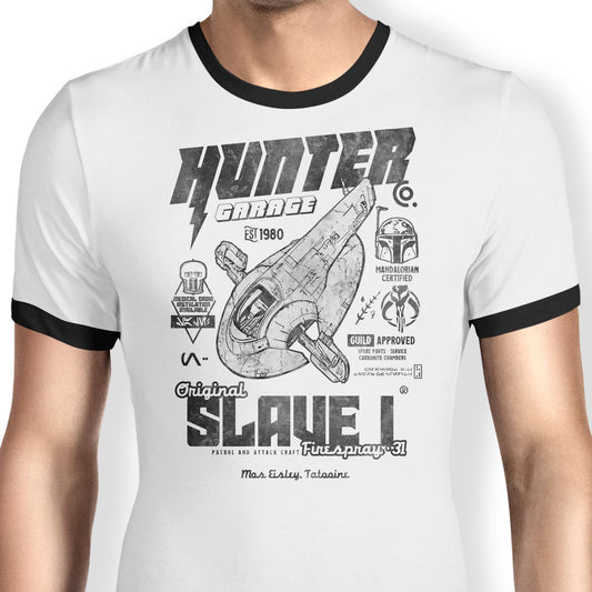 Bounty Hunter Garage - Ringer T-Shirt