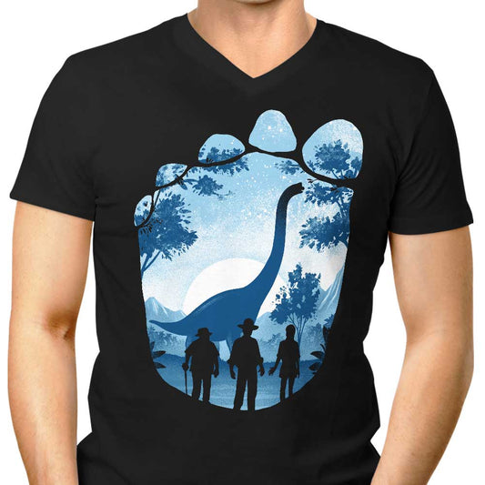 Brachiosaurus Footprint - Men's V-Neck