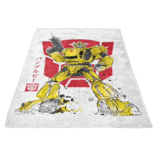 Bumble Sumi-e - Fleece Blanket
