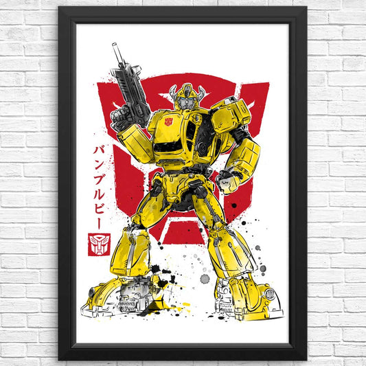 Bumble Sumi-e - Posters & Prints