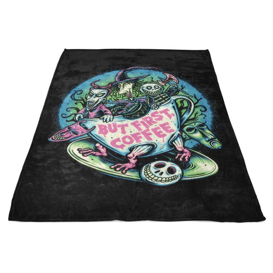 But First Coffee - Fleece Blanket