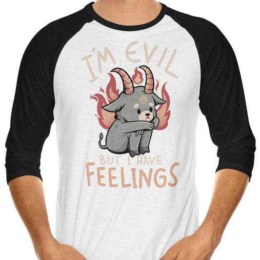 But I Have Feelings - 3/4 Sleeve Raglan T-Shirt