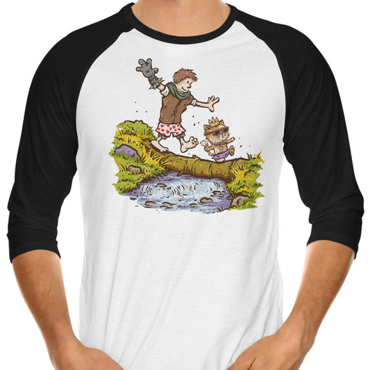 Carl and the Princess - 3/4 Sleeve Raglan T-Shirt