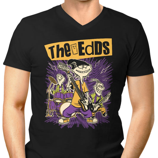 Cartoon Rock Band - Men's V-Neck