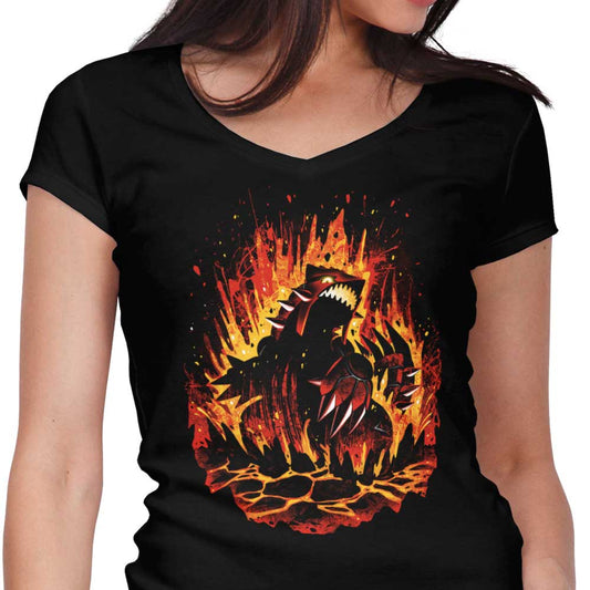 Cataclysm of Magma - Women's V-Neck