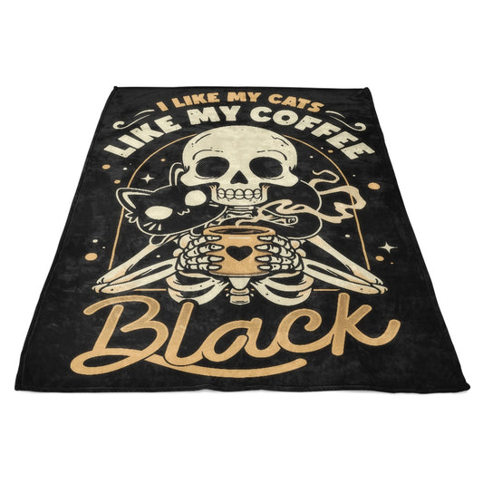 Cats and Coffee - Fleece Blanket