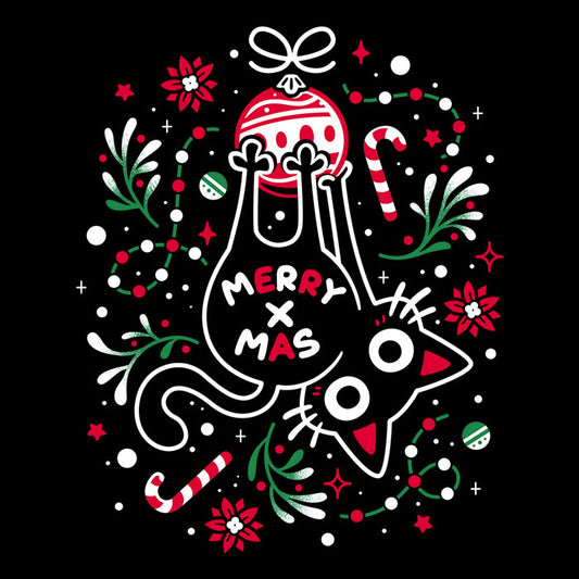 Christmas Cat Butt - Wall Tapestry