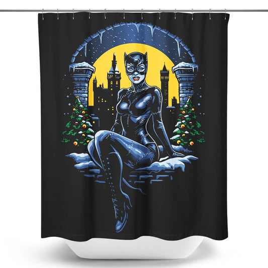Christmas Kitty - Shower Curtain