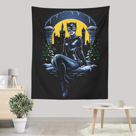 Christmas Kitty - Wall Tapestry