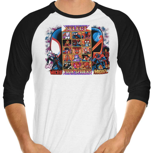 Clash of Spiders - 3/4 Sleeve Raglan T-Shirt