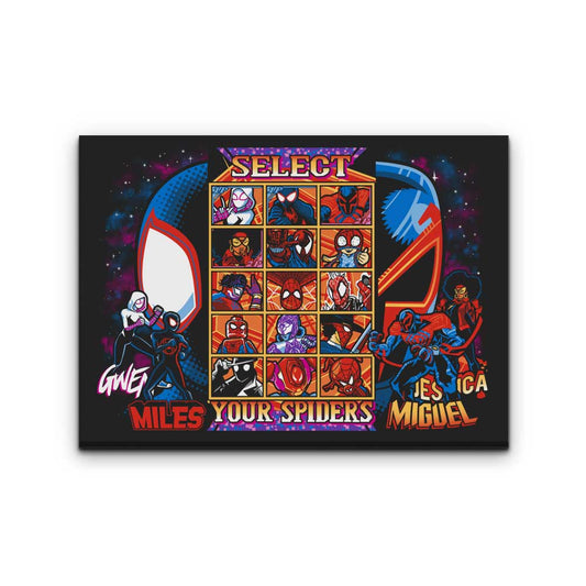 Clash of Spiders - Canvas Print