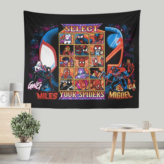 Clash of Spiders - Wall Tapestry