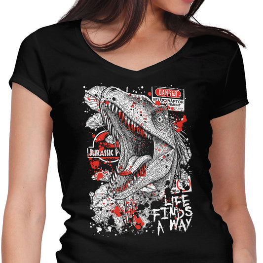 Clever Dino - Women's V-Neck