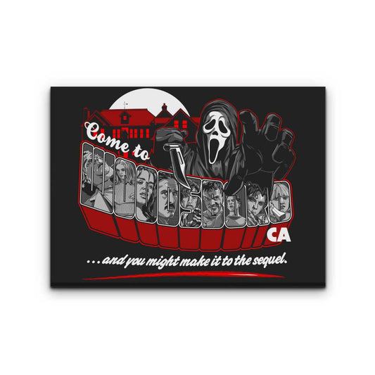 Come to Woodsboro - Canvas Print