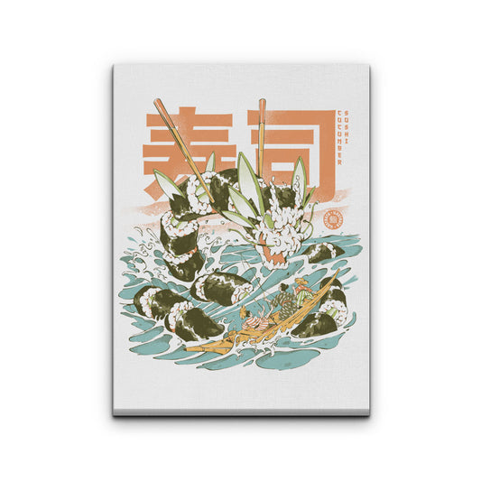 Cucumber Sushi Dragon - Canvas Print