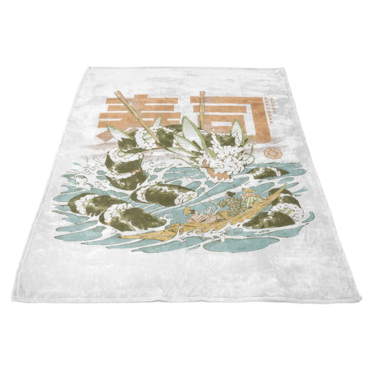 Cucumber Sushi Dragon - Fleece Blanket