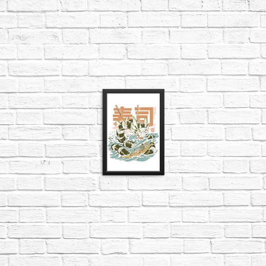 Cucumber Sushi Dragon - Posters & Prints