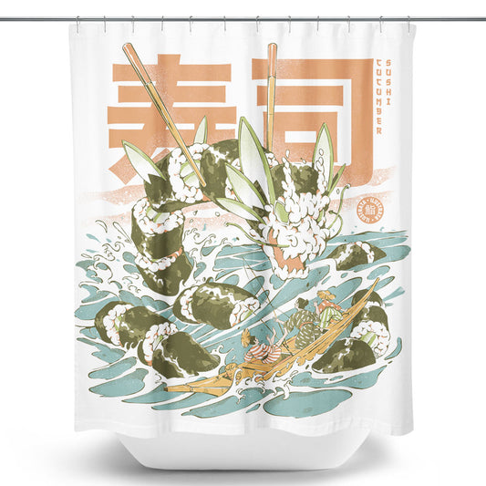 Cucumber Sushi Dragon - Shower Curtain