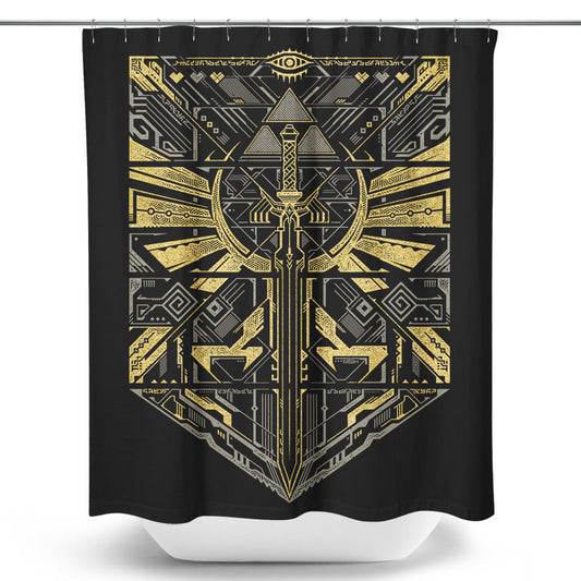 Cyber Hero Gold - Shower Curtain
