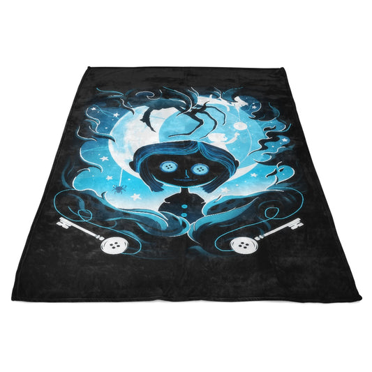 Darkness Button - Fleece Blanket