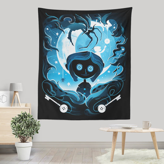 Darkness Button - Wall Tapestry