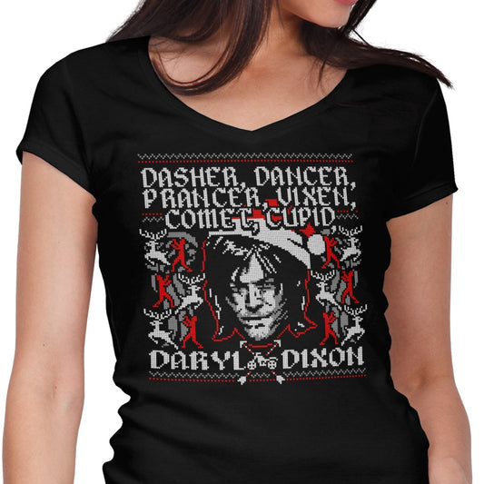 Dasher, Dancer and Dixon - Women's V-Neck