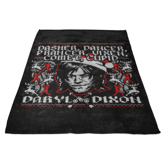 Dasher, Dancer and Dixon - Fleece Blanket