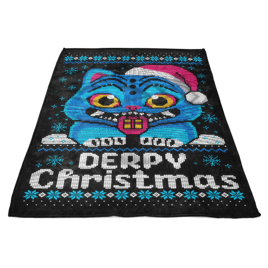 Derpy Christmas Sweater - Fleece Blanket