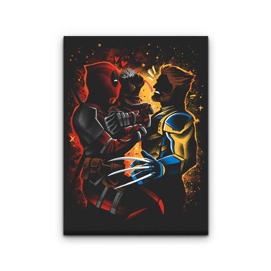 Dogpool Love - Canvas Print
